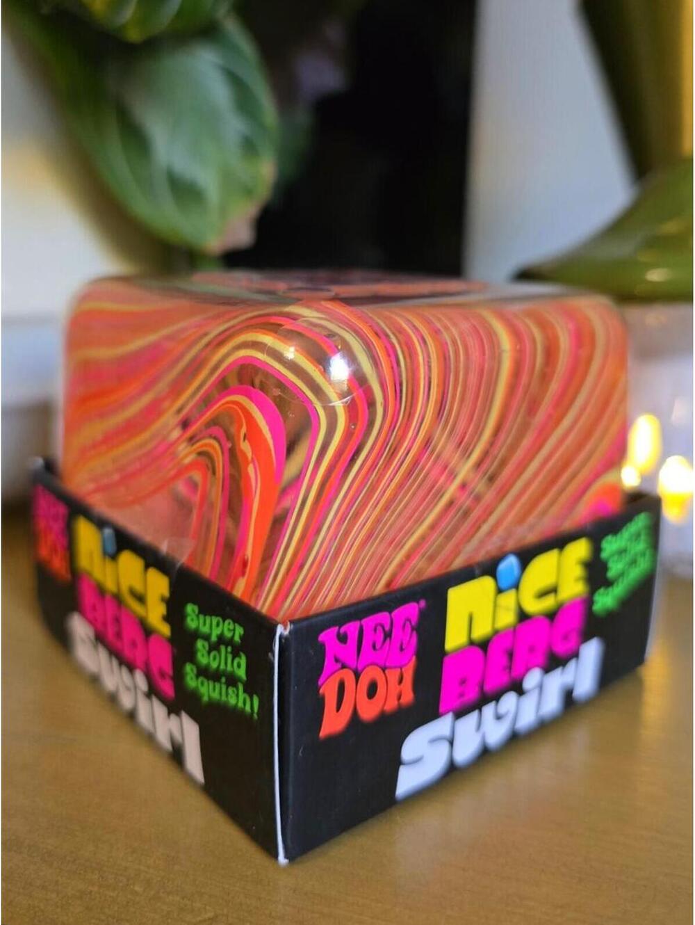 NIB NeeDoh Nice Berg Swirl - Orange and Pink